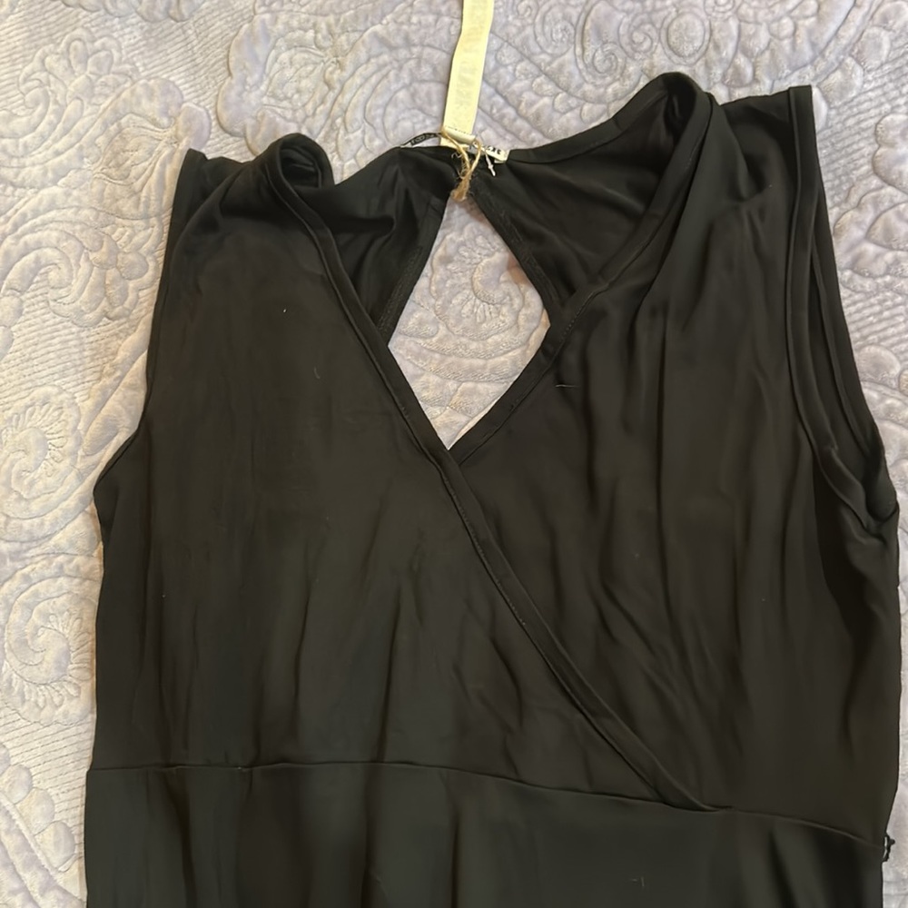Moral Fiber sleeveless v neck keyhole back maxi dress. Sz L - Picture 4 of 6